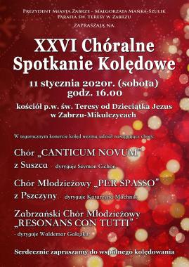 XXVI CHÓRALNE SPOTKANIA KOLĘDOWE
